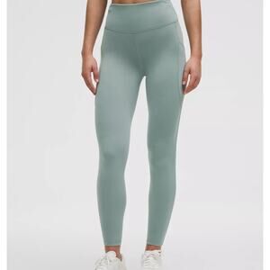Lululemon Fast and Free High-Rise Thermal Tight Pocket Color Crater Blue SZ 14
